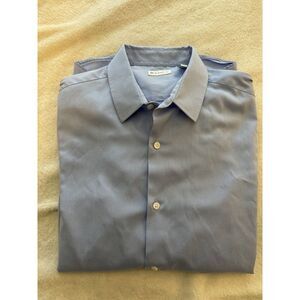 Monzini Collection Men's XL‎ Blue Shirt - Preppy Fashion - Elegant Casual